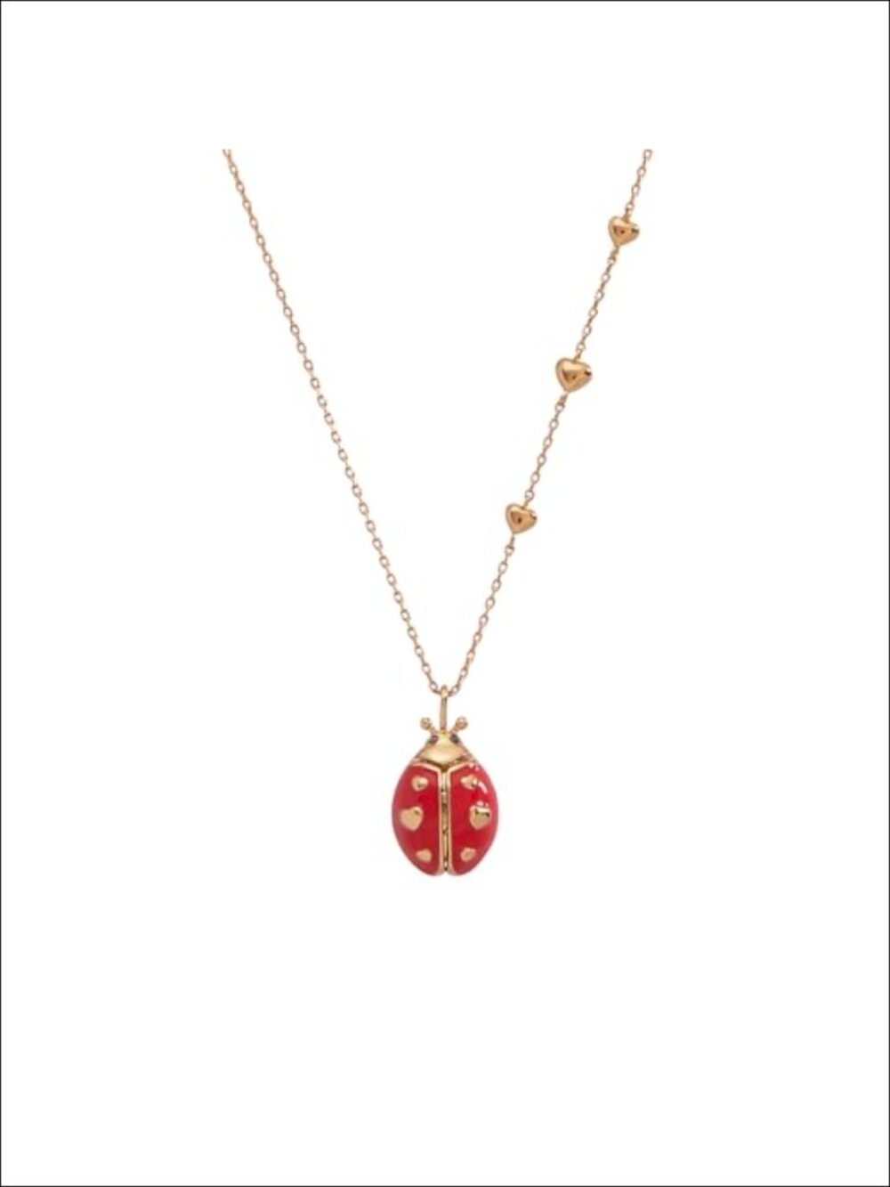 Alex and Ani Ladybug Pendant Necklace Brass Shiny Gold